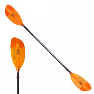 Fiberglass blades of kayak paddle